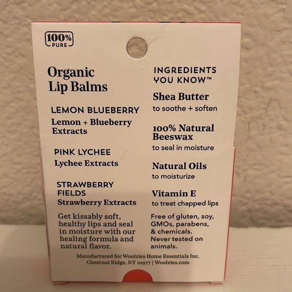 Woolzies - 100% Organic Lip Balm Trio - Berry Blast - Picture 3 of 3